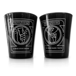 truth or drink: shot glasses add-on – 2 custom shot glasses for the ultimate game night experience