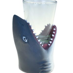 Puzzled Cool Shark Head Shot Glass - Novelty Glassware Home And Bar Liquer Accessory, Fun Ocean Life Shooter for Espresso And Alcohol Drinks - 4 Inches