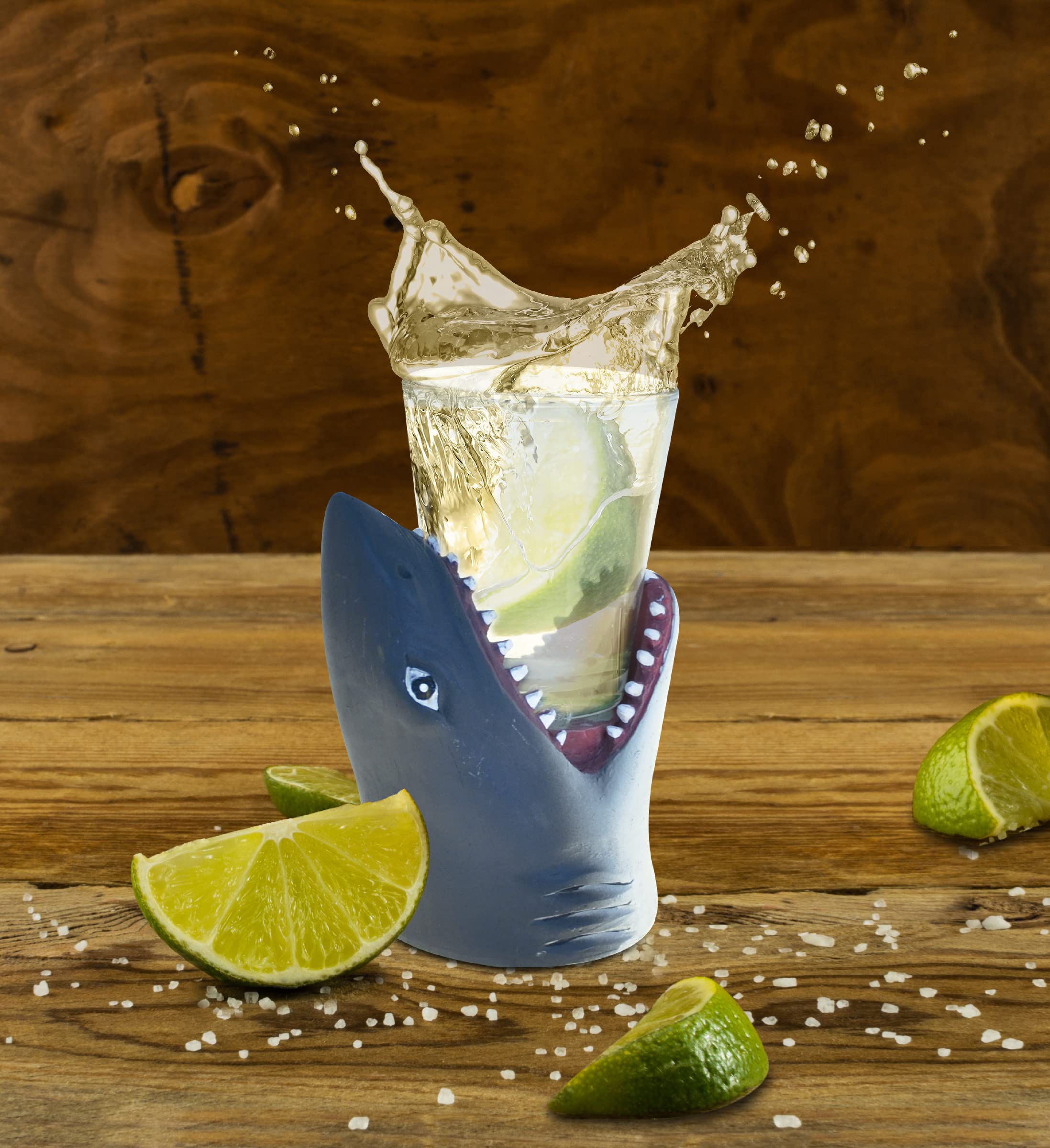 Puzzled Cool Shark Head Shot Glass - Novelty Glassware Home And Bar Liquer Accessory, Fun Ocean Life Shooter for Espresso And Alcohol Drinks - 4 Inches