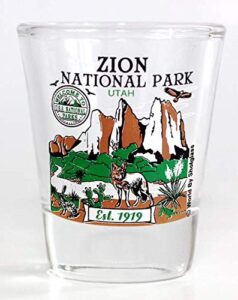 zion utah national park series collection shot glass