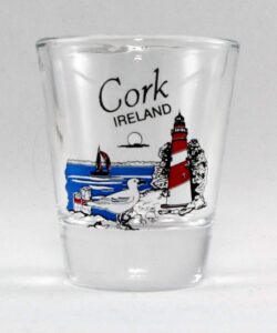 cork ireland lighthouse scene shot glass