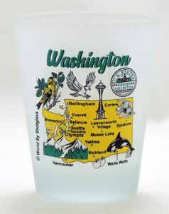 washington state us states series collection shot glass