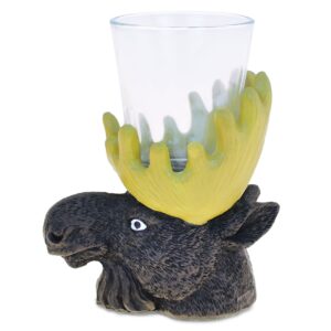 CoTa Global Moose Antler Head Tequila Cocktail Whisky Vodka Wild Animal Themed Shot Glass Home Bar Tool Party Accessory Drinkware Cute Funny Novelty Glassware Drinking Game Shooter Glasses