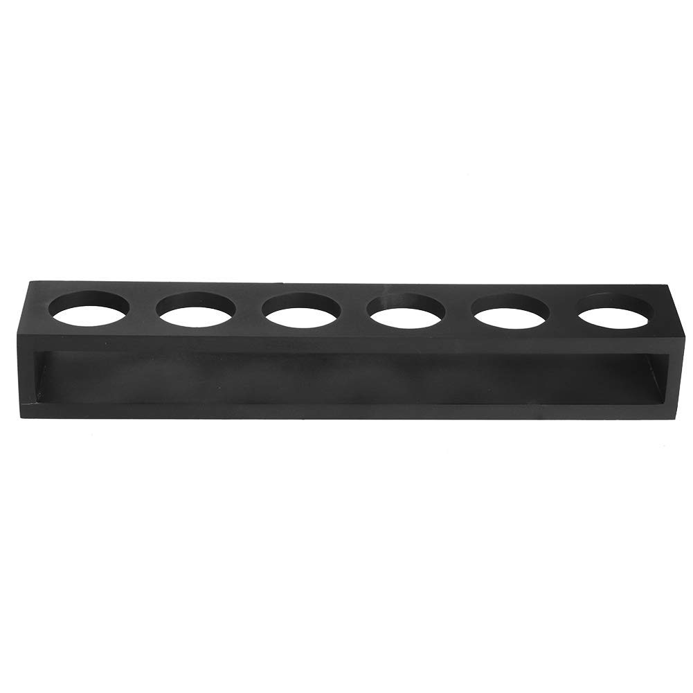 Shot Glasses Cocktail Holder, Shot Glass Tray Holder Organizer Drinks Serving Board Organizer 6 Holes Wooden Drinks Paddle Black Shot Glass Serving Tray for Home Party Bar(01)