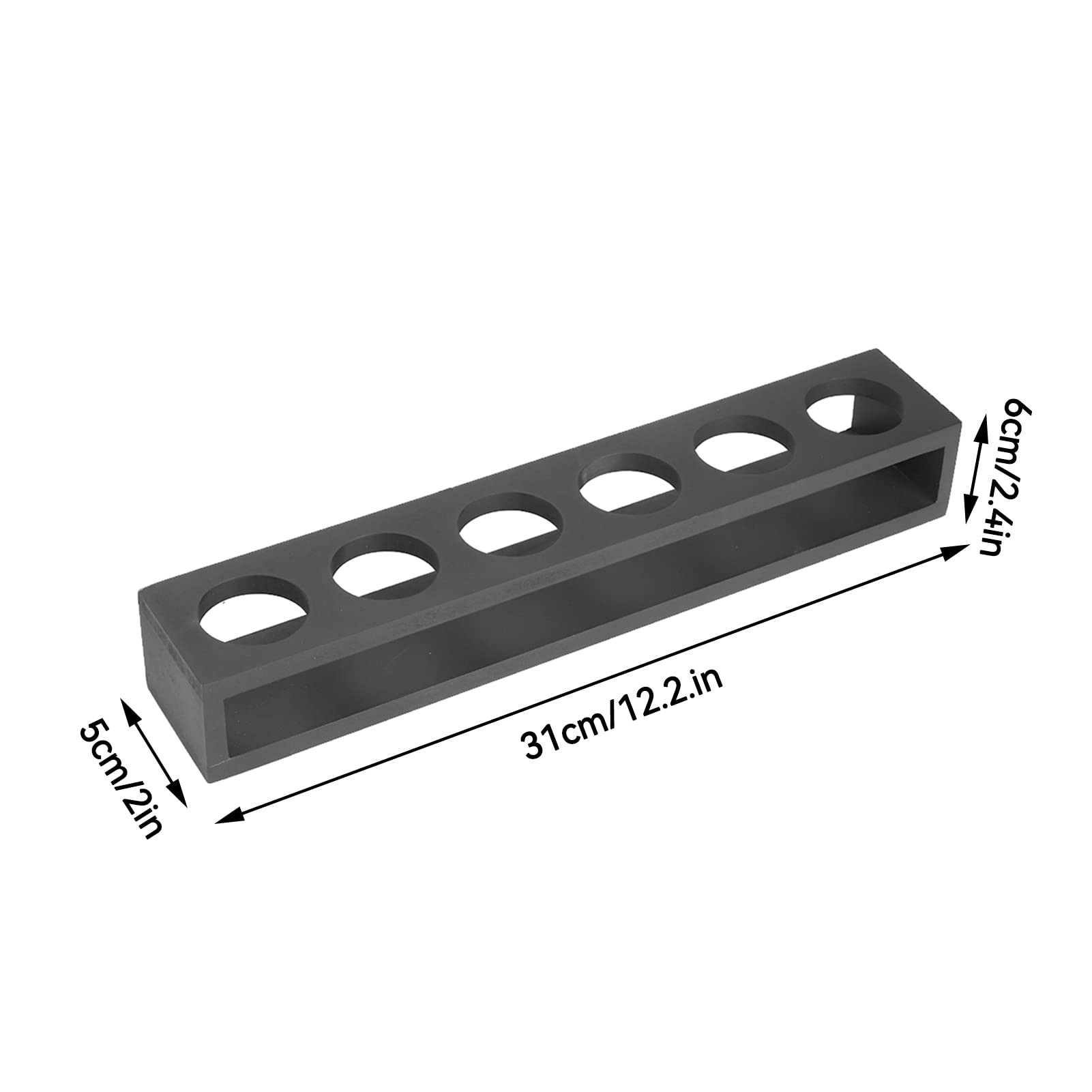 Shot Glasses Cocktail Holder, Shot Glass Tray Holder Organizer Drinks Serving Board Organizer 6 Holes Wooden Drinks Paddle Black Shot Glass Serving Tray for Home Party Bar(01)