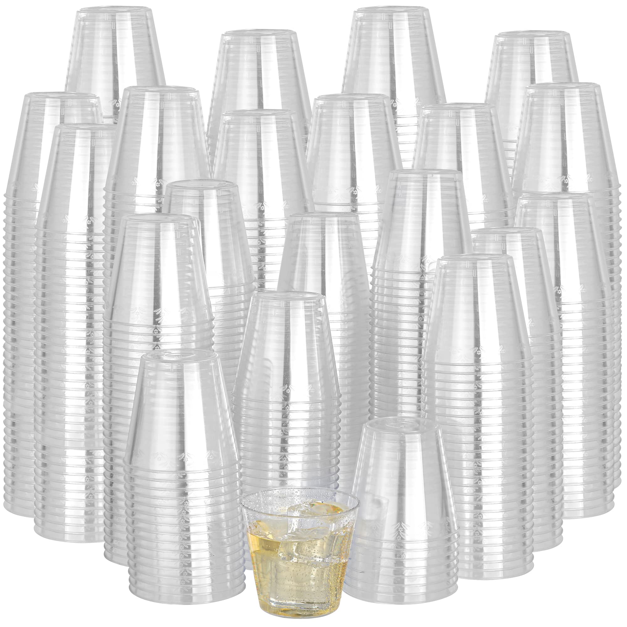 PARTY BARGAINS 500 Disposable 1oz Shot Glasses, Crystal Clear Hard Plastic Tumblers, Whiskey, Jell-O, Shots, Tasting, Sauce, Dips, Samples (30ML) shot cups