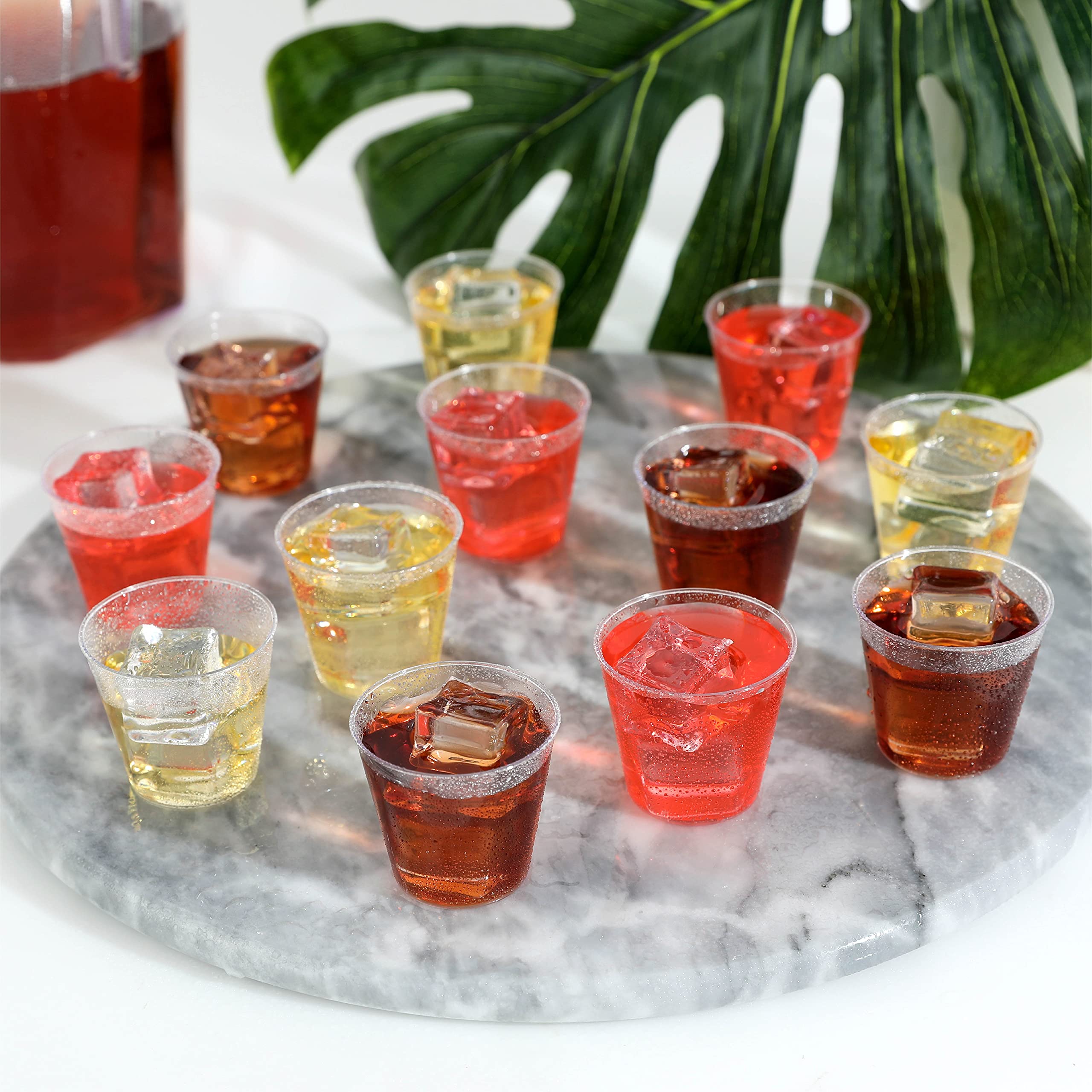 PARTY BARGAINS 500 Disposable 1oz Shot Glasses, Crystal Clear Hard Plastic Tumblers, Whiskey, Jell-O, Shots, Tasting, Sauce, Dips, Samples (30ML) shot cups