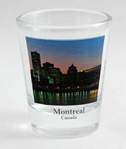 montreal canada skyline color photo shot glass