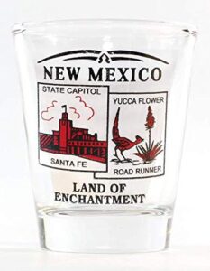 new mexico state scenery red new shot glass