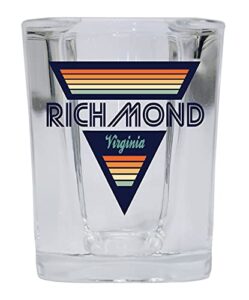 r and r imports richmond virginia 2 ounce square base liquor shot glass retro design