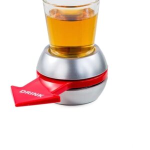 Barbuzzo Retro Spin the Shot Game - The Drinking Game Where Everybody Wins - Let the Spin Decide Your Fate - Great Gift for Home Entertaining, Parties, Tailgates, & Celebrations