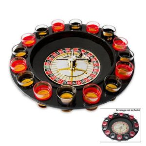 gifts infinity® shot glass roulette - drinking game set (2 balls and 16 glasses)