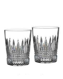 waterford lismore diamond double old fashioned, set of 2, 2 count (pack of 1), clear