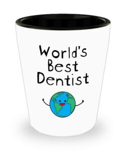 world's best dentist shot glass - unique gifts for dental school clinic national dentist day dentistry student - trust me i am awesome - superpower ever - badass future - men women