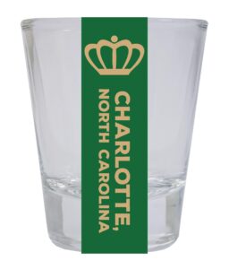 charlotte north carolina the queen city trendy souvenir round shot glass