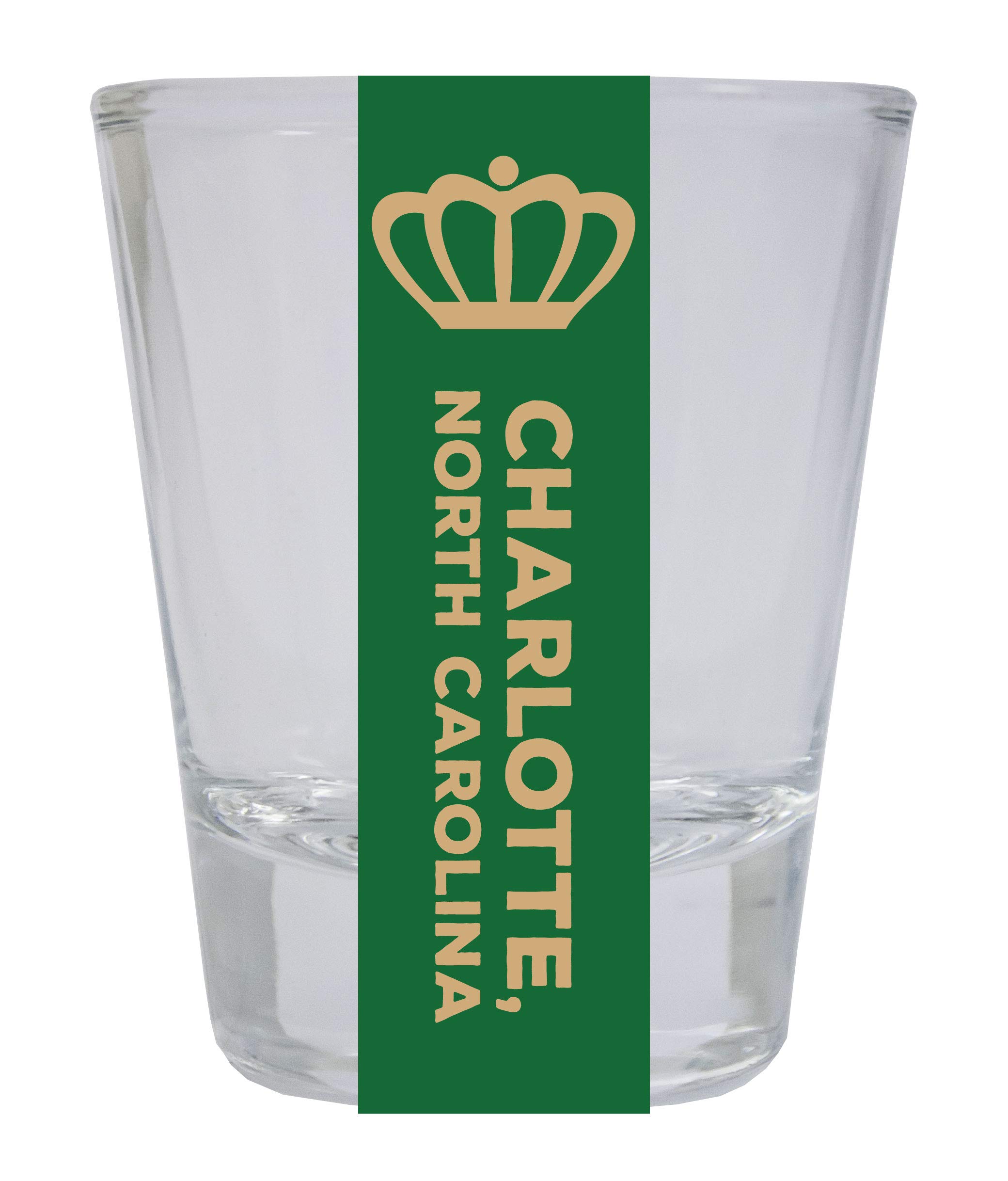 Charlotte North Carolina The Queen City Trendy Souvenir Round Shot Glass
