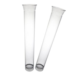 party essentials n151521 hard plastic tube shot, 1.5 oz. capacity, clear (12 packs of 15)