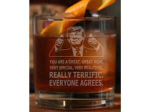 great mom trump thumbs up whiskey glass