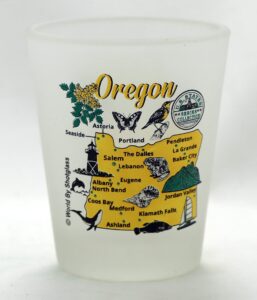 oregon us states series collection shot glass