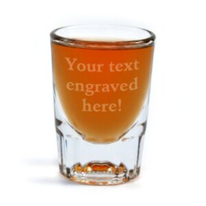personalized shot glass engraved with your custom text