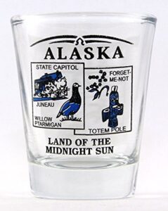alaska state scenery blue new shot glass
