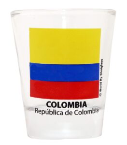 colombia flag shot glass