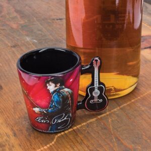 Elvis Shot Glass - '68 Name in Lights With Guitar Handle