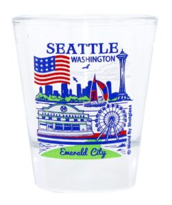 seattle washington great american cities collection shot glass