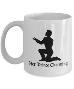 rc rex books her prince charming mug gift his cinderella castle glass slipper ball couple matching love anniversary coffee cup