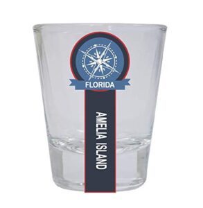 amelia island florida nautical souvenir round shot glass