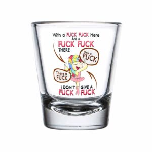 unicorn shot glass transparent 1.5 oz, witty funny rainbow pegasus fairy magical myth cute quirky sarcasm saying magical horse for men women adult, white