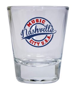 nashville tennessee music city trendy souvenir round shot glass