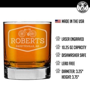 Personalized Etched 11oz Whiskey Glass - Custom Engraved Bourbon Christmas Gifts for Men, Dad Scotch Drinking Birthday Glasses, Groomsmen, Liquor Cocktail Rocks Old Fashioned, Roberts