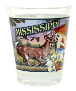 mississippi state mural shot glass