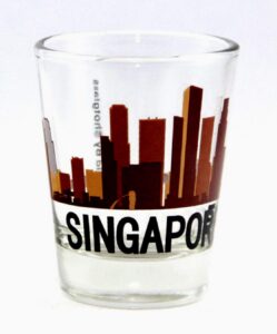singapore sunset skyline new shot glass