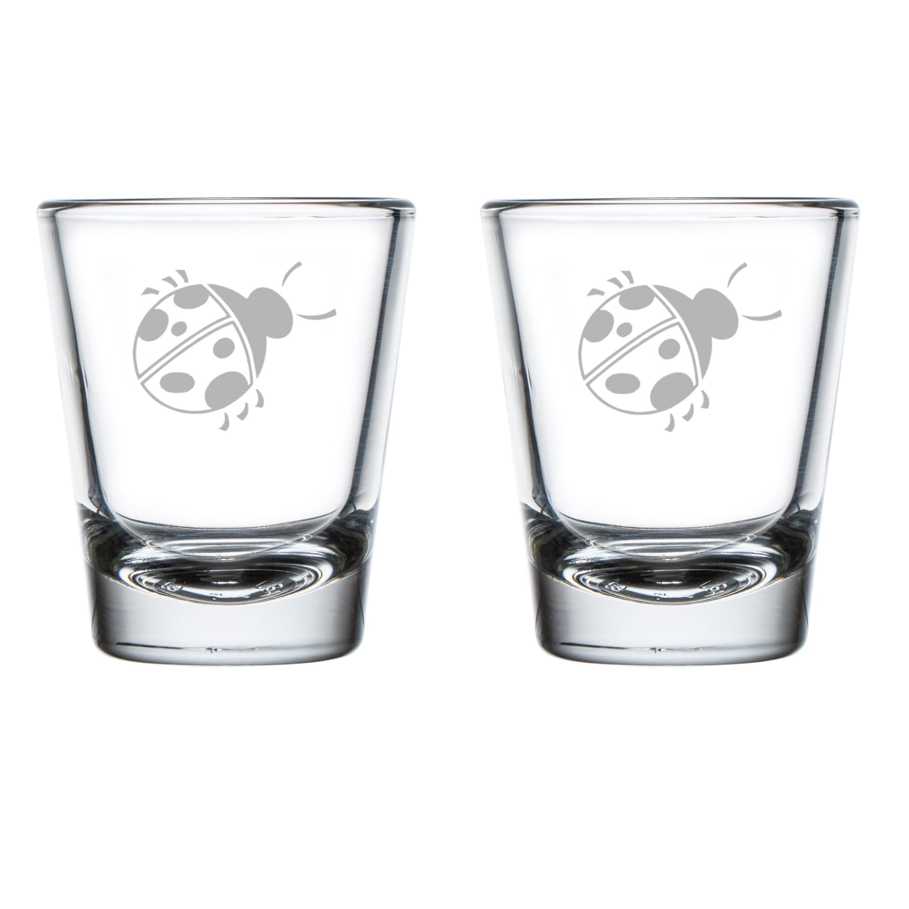 MIP Set of 2 Shot Glasses 1.75oz Shot Glass Ladybug