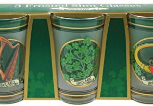 Shamrock Gift Co Frosted Irish Shot Glasses, Set of 3