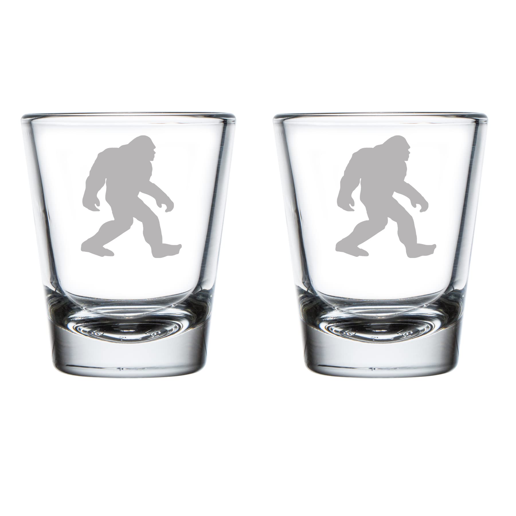 MIP Set of 2 Shot Glasses 1.75oz Shot Glass Bigfoot Sasquatch