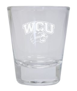 r and r imports western carolina university etched round shot glass officially licensed collegiate product