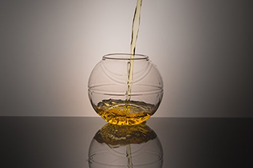 Basketball Whiskey Glass - Rocks Glass for Rum, Tequila, Scotch, Glasses- Whiskey Gifts - 10oz Cocktail, Lowball, Old Fashioned Glass (Set of 2) Unique Bar Decor & Bourbon Gifts by Prestige Decanters