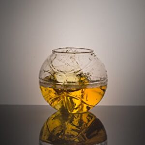 Basketball Whiskey Glass - Rocks Glass for Rum, Tequila, Scotch, Glasses- Whiskey Gifts - 10oz Cocktail, Lowball, Old Fashioned Glass (Set of 2) Unique Bar Decor & Bourbon Gifts by Prestige Decanters