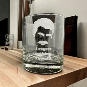 Brindle Southern Farms Ron Swanson Rocks Glasses: Parks and Rec Inspired Etched Whiskey Glass/Drinking Glass Gift Set for Ron Swanson Fan