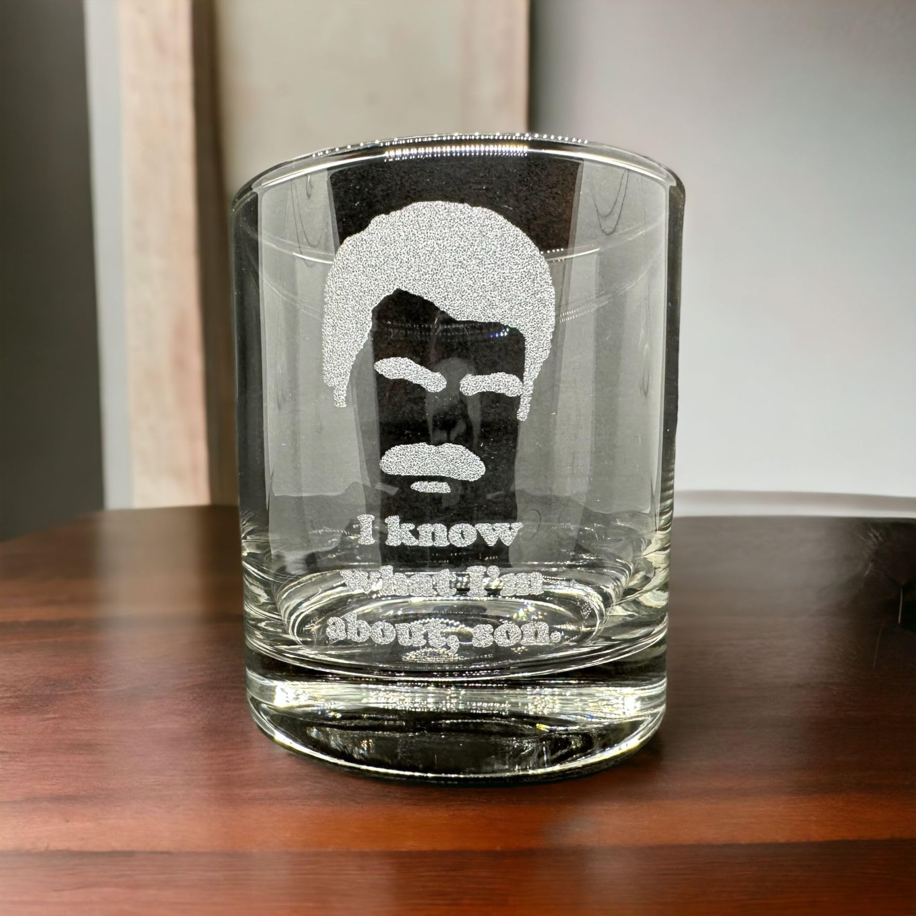 Brindle Southern Farms Ron Swanson Rocks Glasses: Parks and Rec Inspired Etched Whiskey Glass/Drinking Glass Gift Set for Ron Swanson Fan