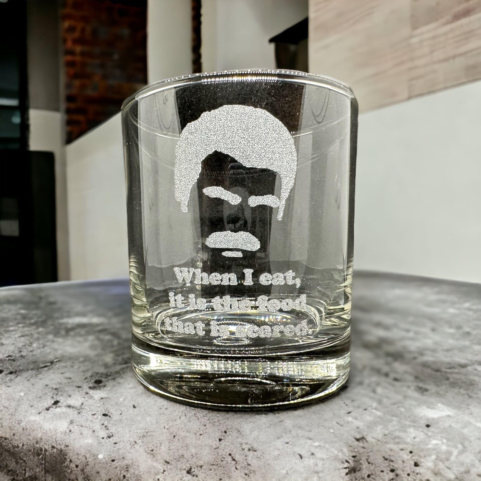 Brindle Southern Farms Ron Swanson Rocks Glasses: Parks and Rec Inspired Etched Whiskey Glass/Drinking Glass Gift Set for Ron Swanson Fan