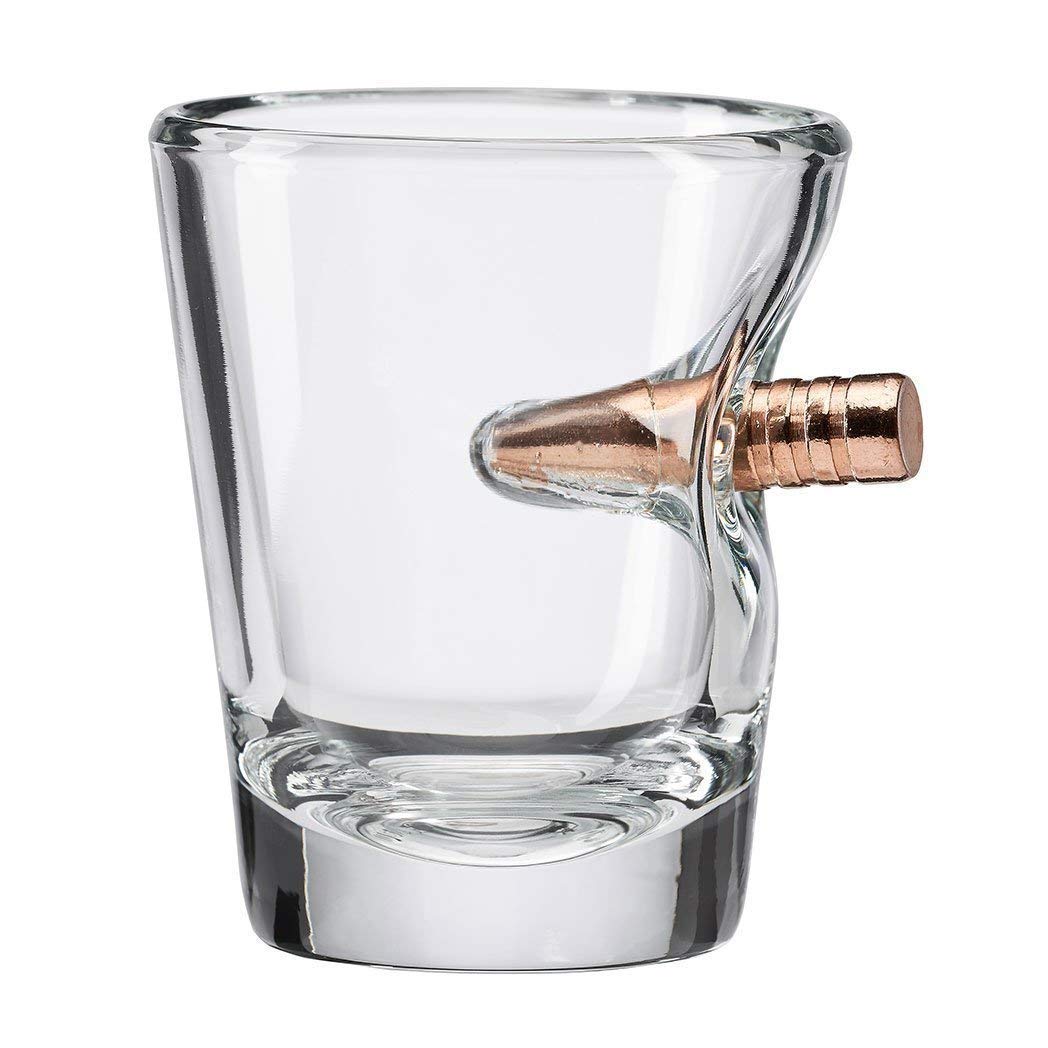 BenShot Shot Glass with Real .308 Bullet - 2oz | Made in the USA [Set of 6]