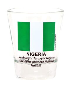 nigeria flag shot glass