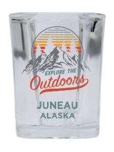 r and r imports juneau alaska explore the outdoors souvenir 2 ounce square base liquor shot glass