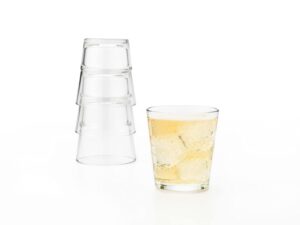 libbey 15769 restaurant basics stacking double old fashioned glasses, 12-ounce, set of 12