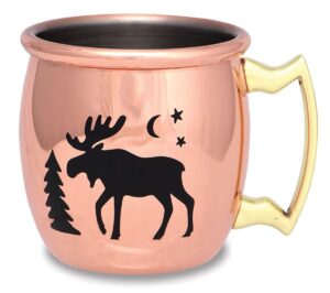 cape shore moscow mule shot glass - moose ideal for coffee espresso, tea, parties, housewarming