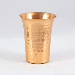 Alchemade Set of Two 2 Ounce 100% Pure Hammered Copper Shot Glasses - Jigger For Tequila, Rum, Gin, Vodka, or Whiskey for Bartenders or Your Home Bar